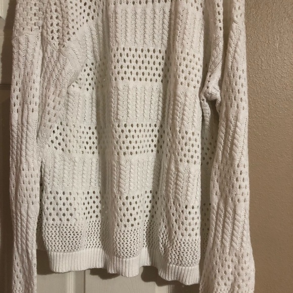 ❗️SOLD❗️Verve • White Crotchet Open Front Cardigan - Picture 9 of 13